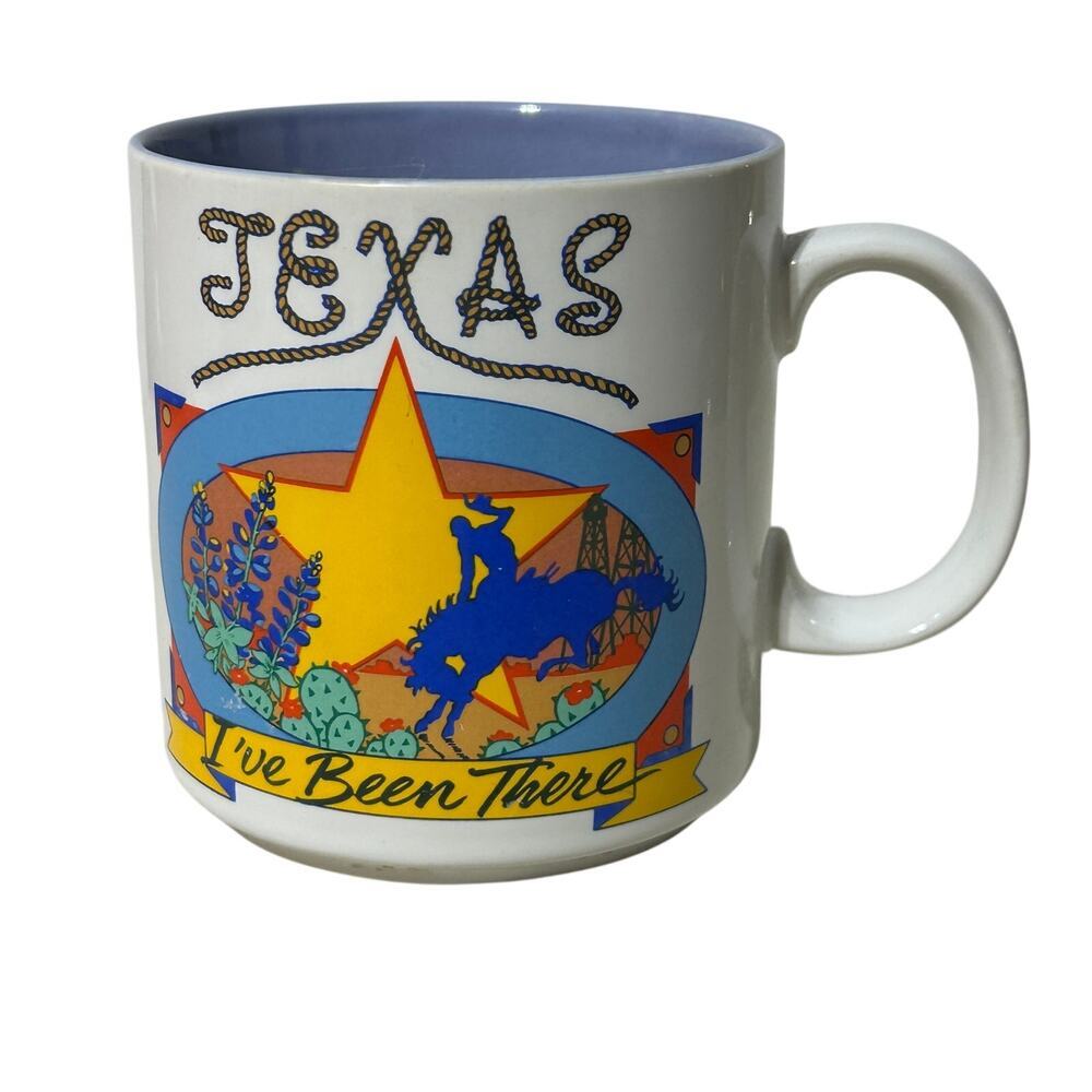 Vintage Papel "Texas I've Been There" Souvenir Mug Hand Decorated